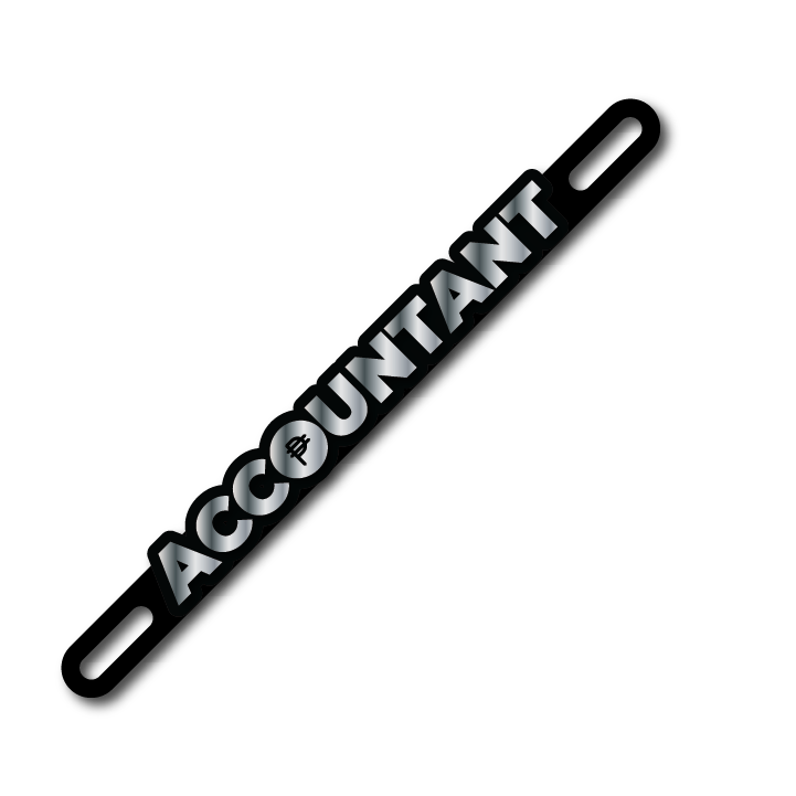 Car Plate Badge: Accountant Ver 2