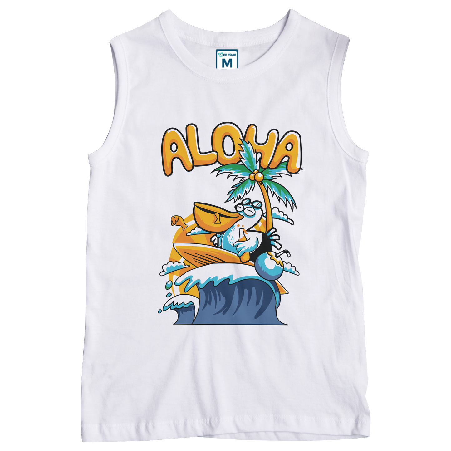 Sleeveless Drifit Shirt: Aloha Pelican