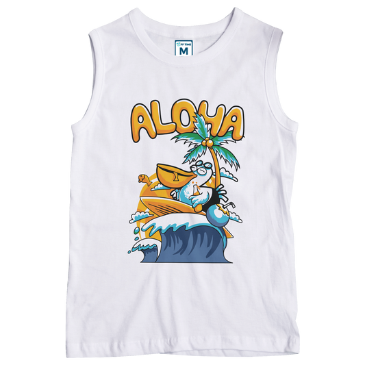 Sleeveless Drifit Shirt: Aloha Pelican