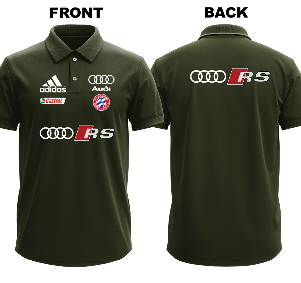 Drifit Polo Shirt: Audi RS (Front and Back)
