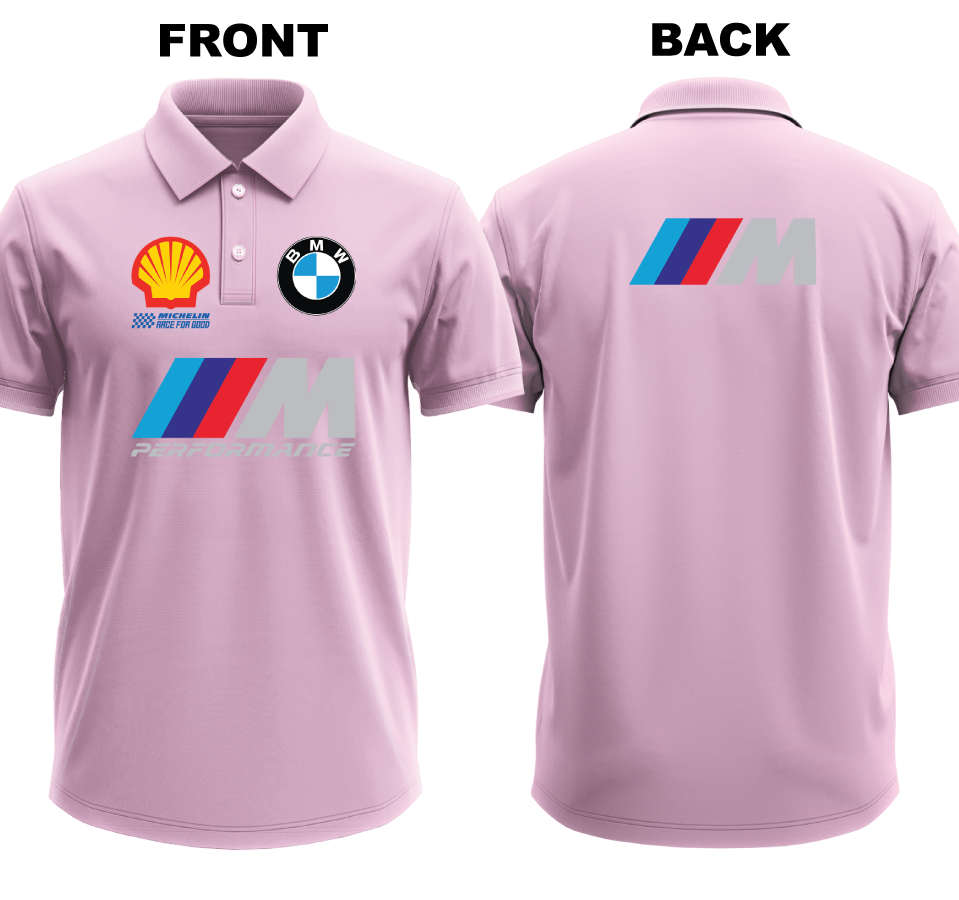 Drifit Polo Shirt: BMW-M Performance (Front and Back)
