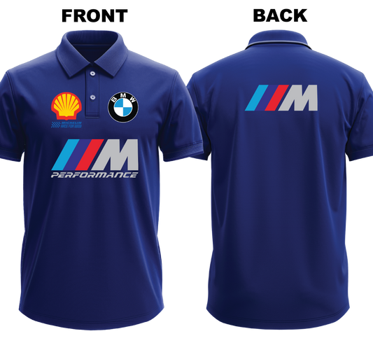 Drifit Polo Shirt: BMW-M Performance (Front and Back)