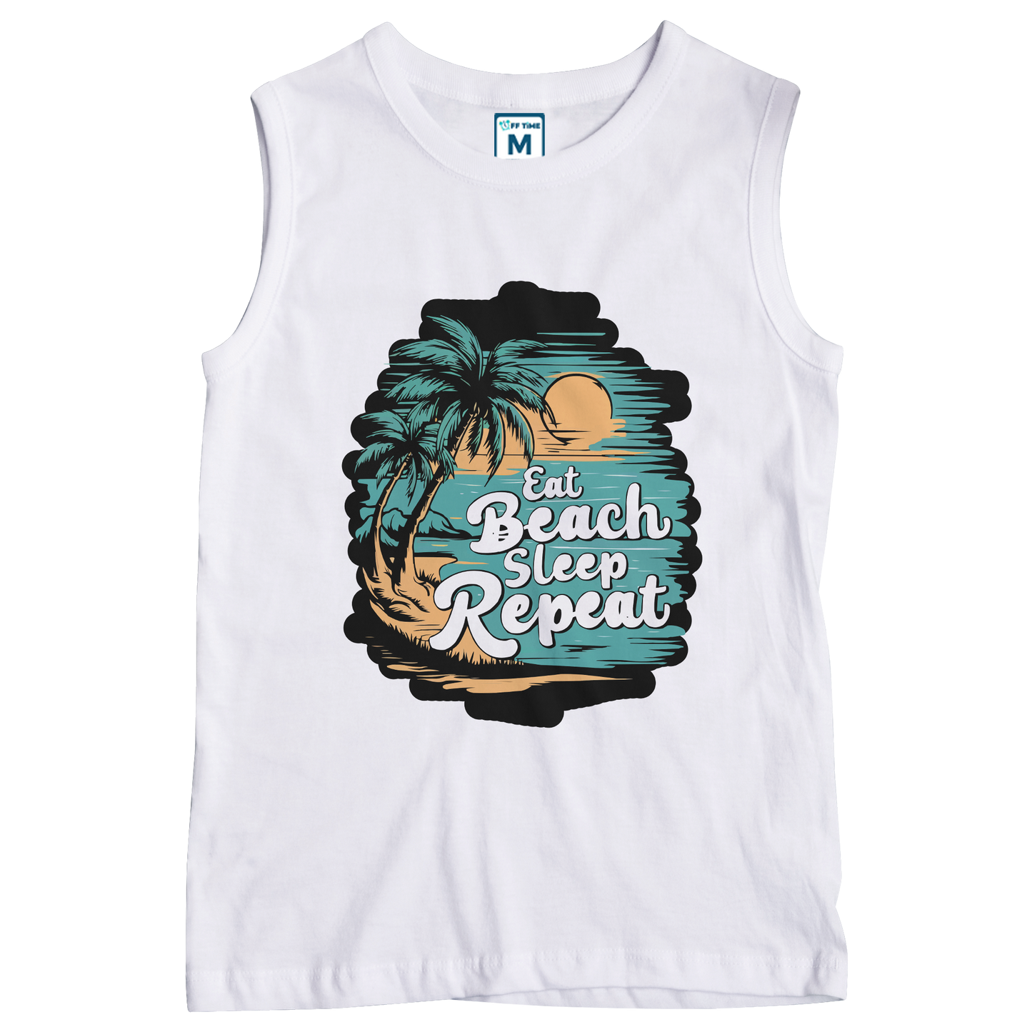 Sleeveless Drifit Shirt: Beach Repeat