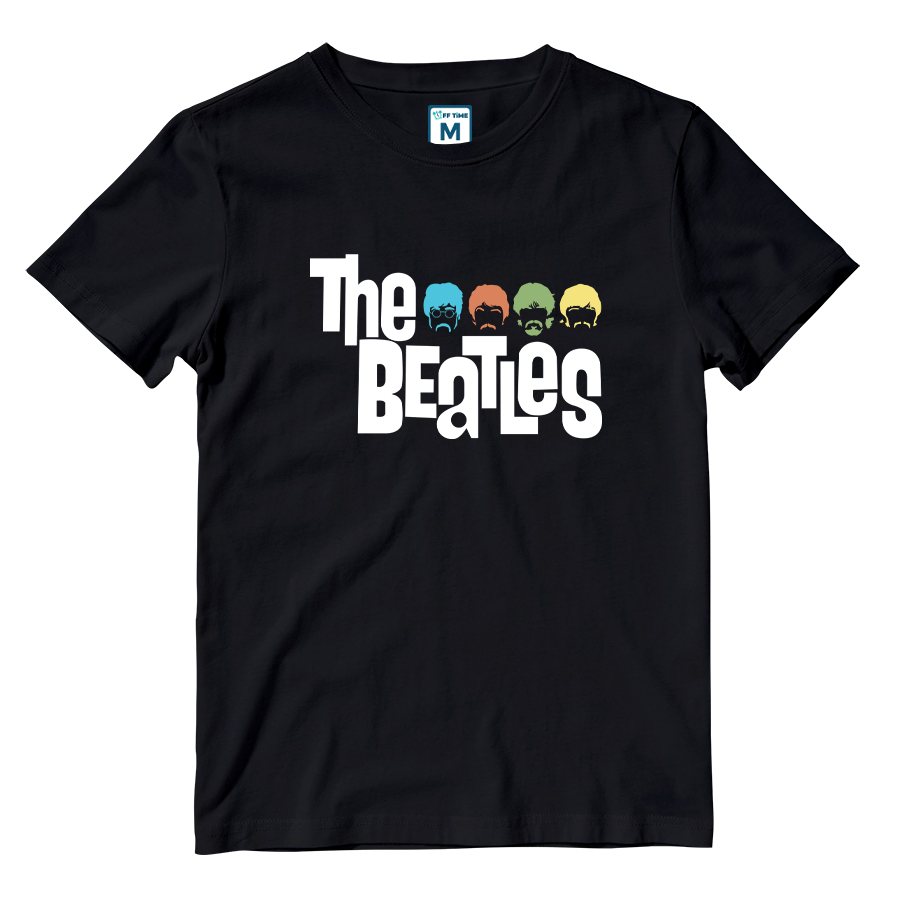 Cotton Shirt: Beatles Colored Silhouette