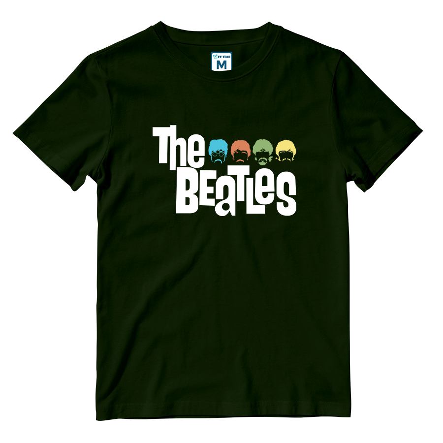 Cotton Shirt: Beatles Colored Silhouette