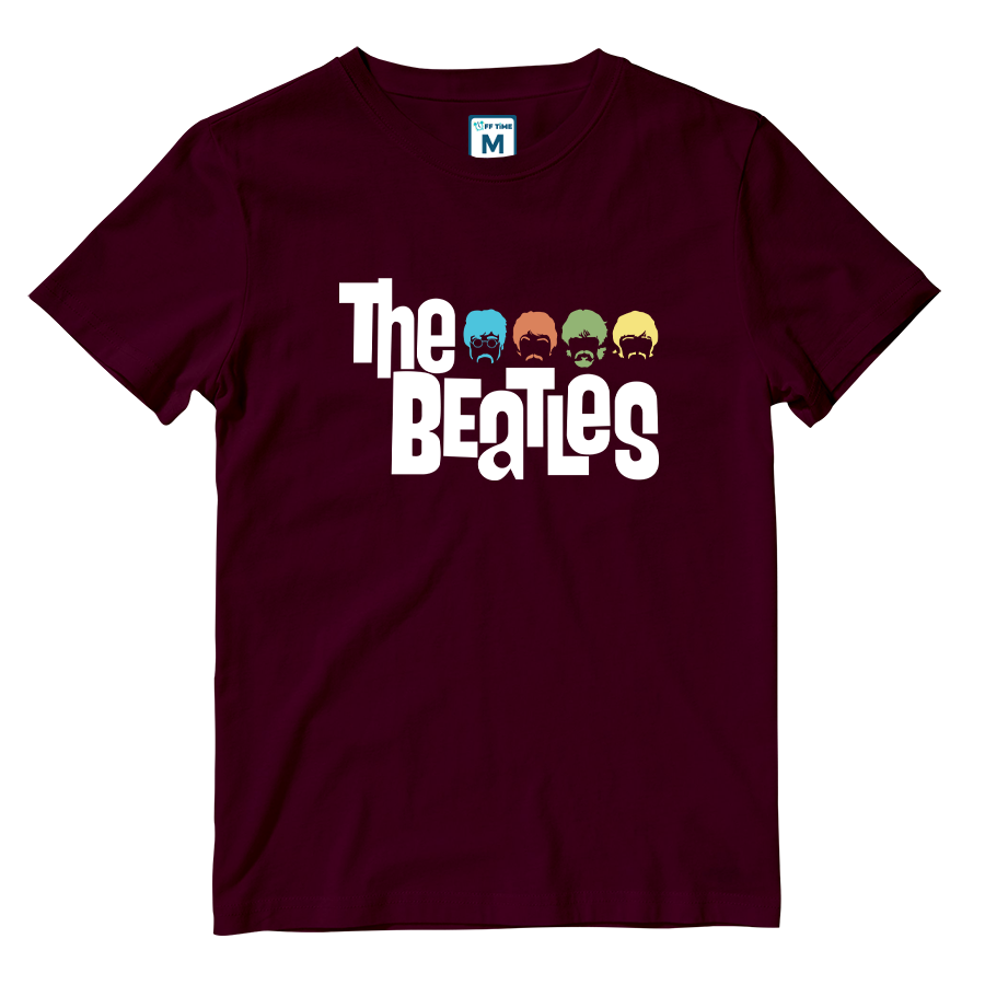 Cotton Shirt: Beatles Colored Silhouette