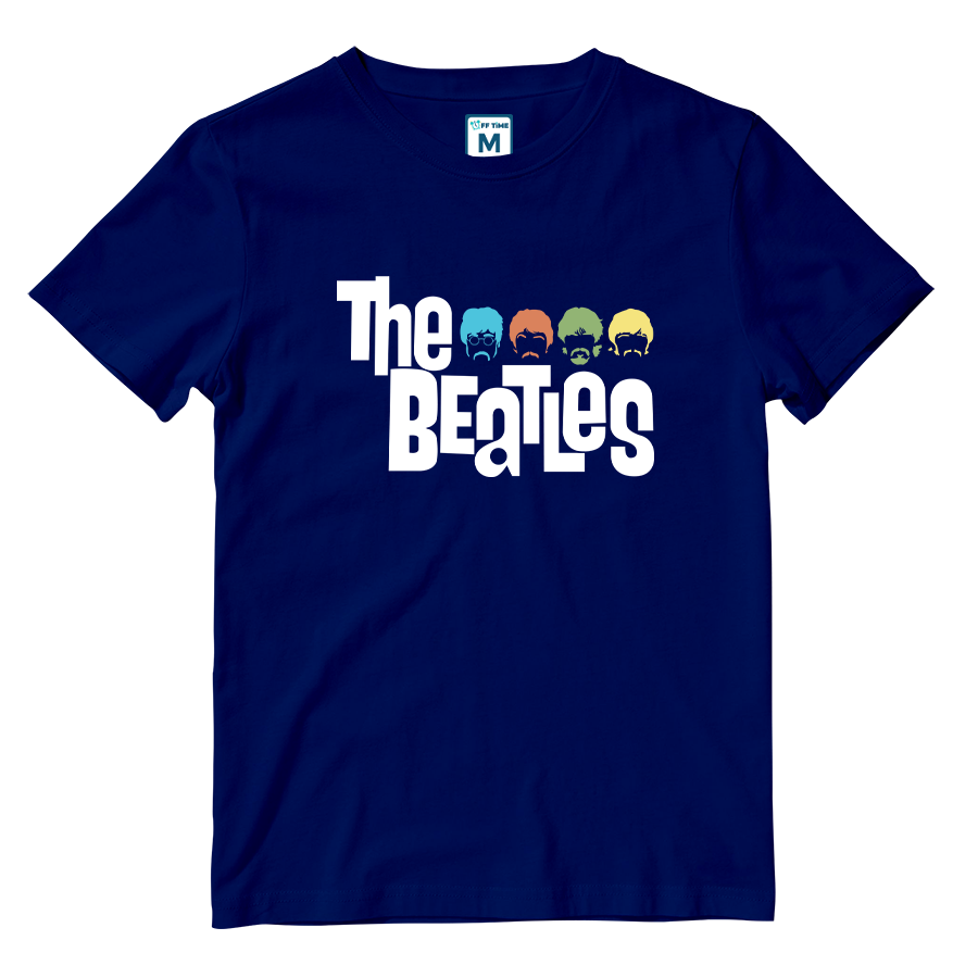 Cotton Shirt: Beatles Colored Silhouette