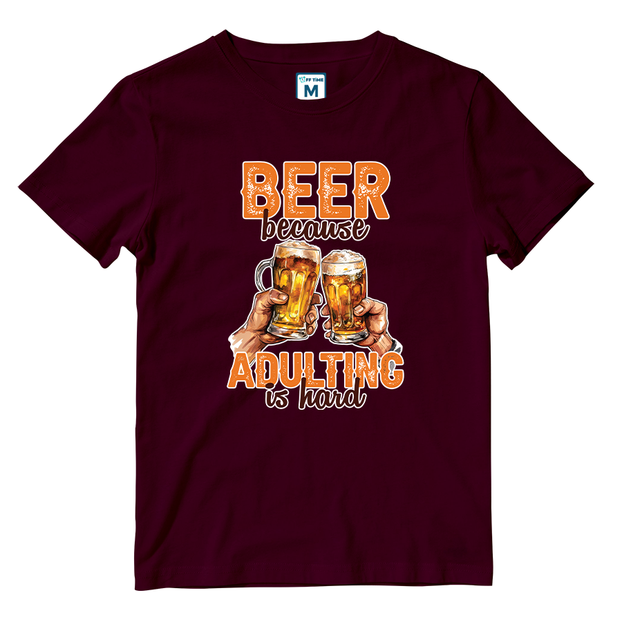 Cotton Shirt: Beer Adulting