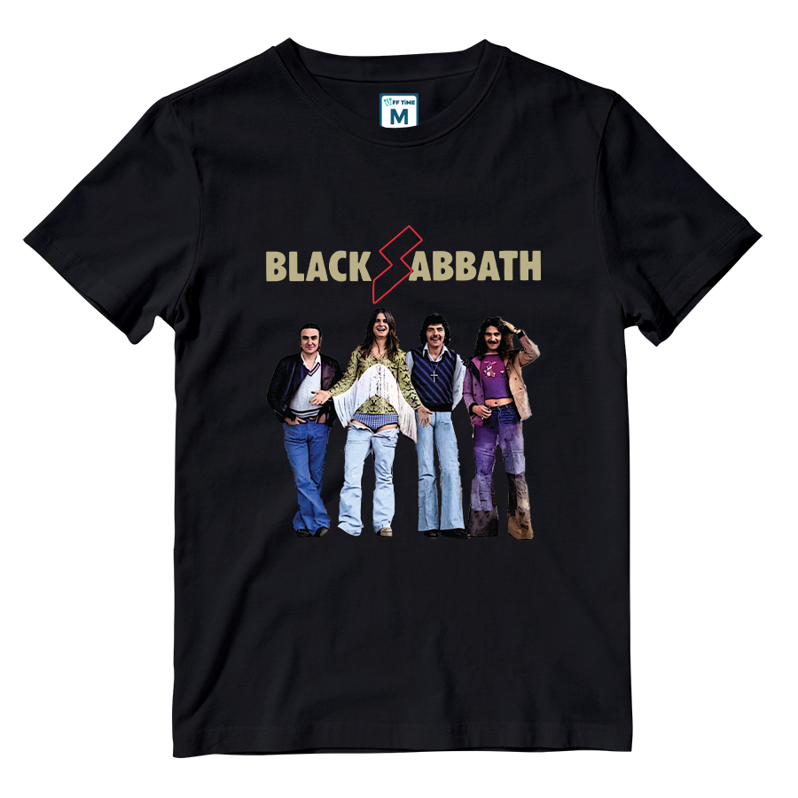 Cotton Shirt: Black Sabbath Group Colorful