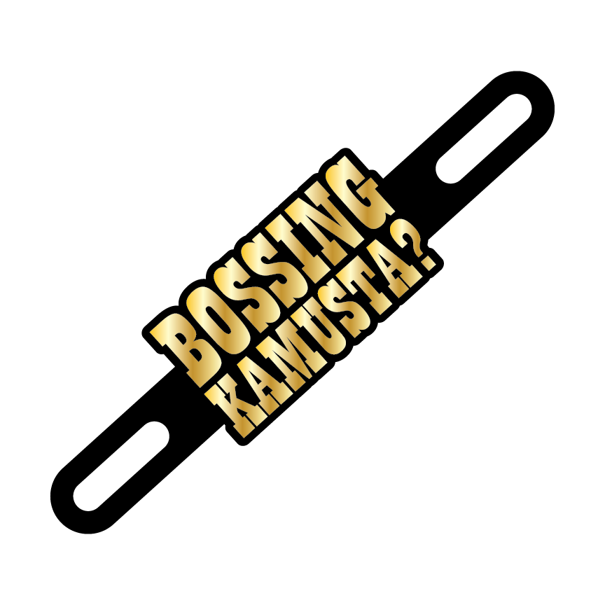 Motorcycle Plate Badge: Bossing Kamusta