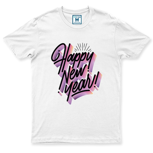 C.Spandex Shirt: Brush Script New Year