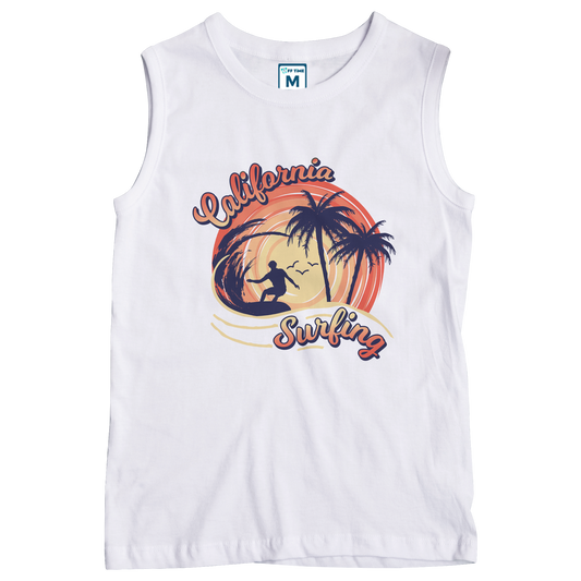 Sleeveless Drifit Shirt: California Surfing