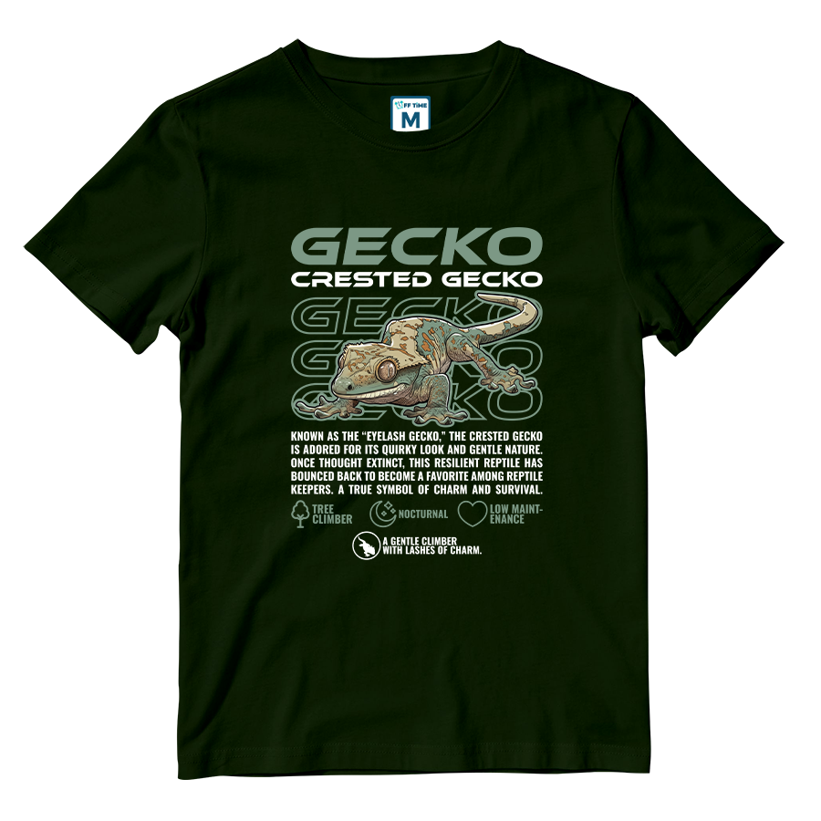 Cotton Shirt: Crested Gecko