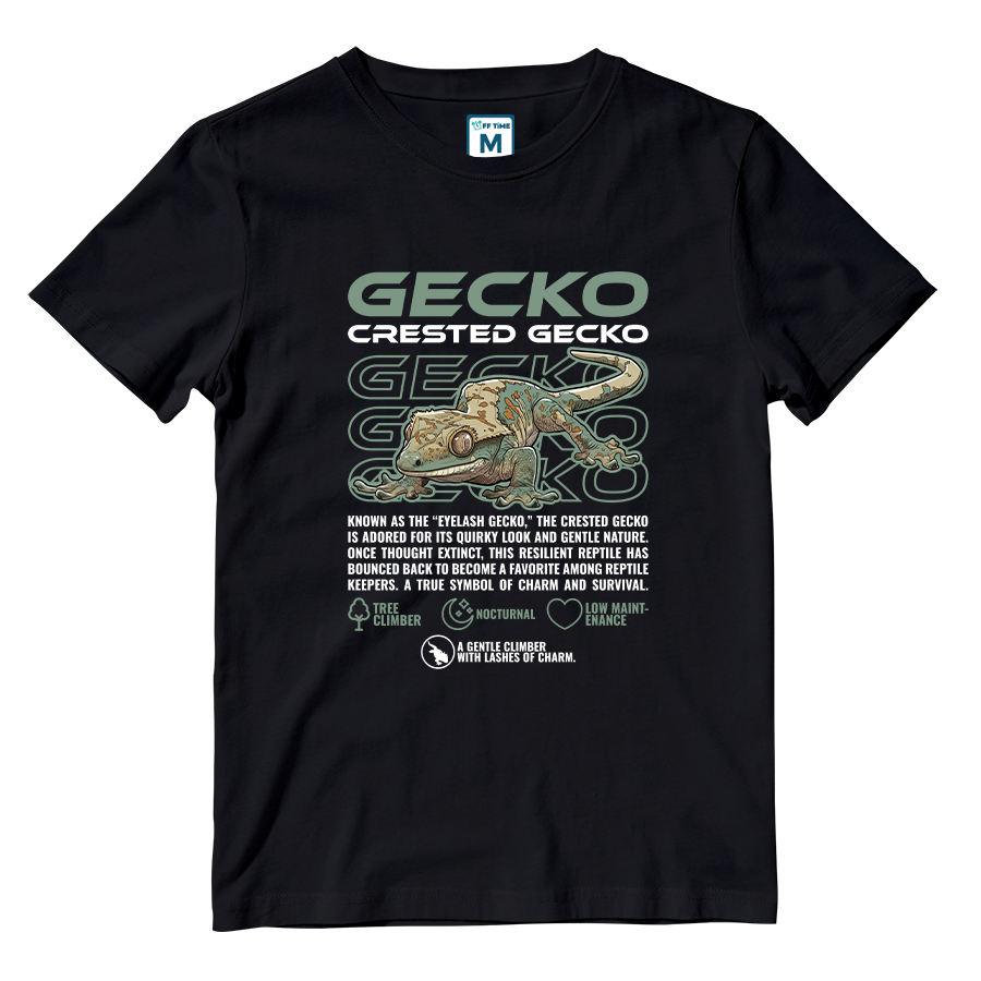 Cotton Shirt: Crested Gecko