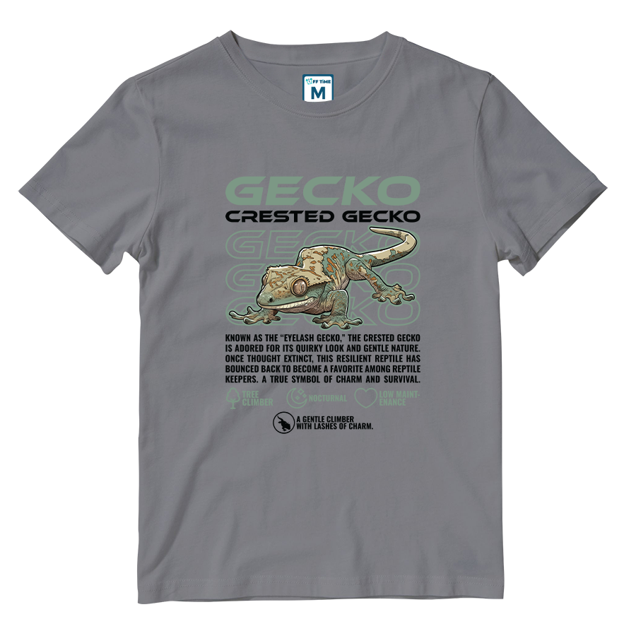Cotton Shirt: Crested Gecko