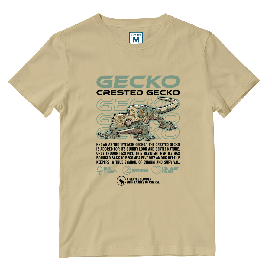 Cotton Shirt: Crested Gecko