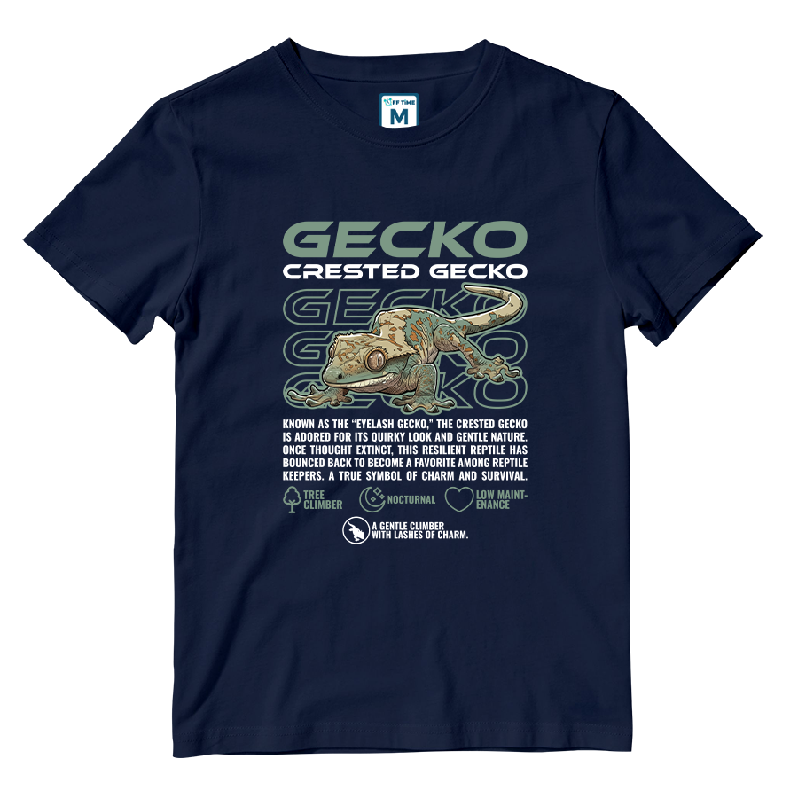 Cotton Shirt: Crested Gecko