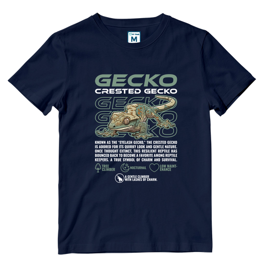 Cotton Shirt: Crested Gecko