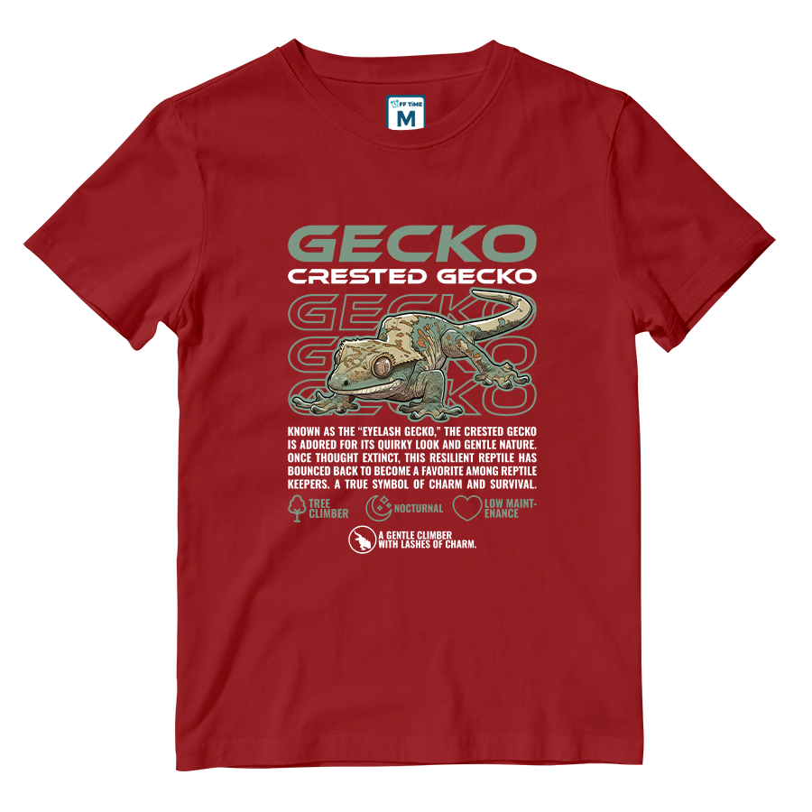 Cotton Shirt: Crested Gecko