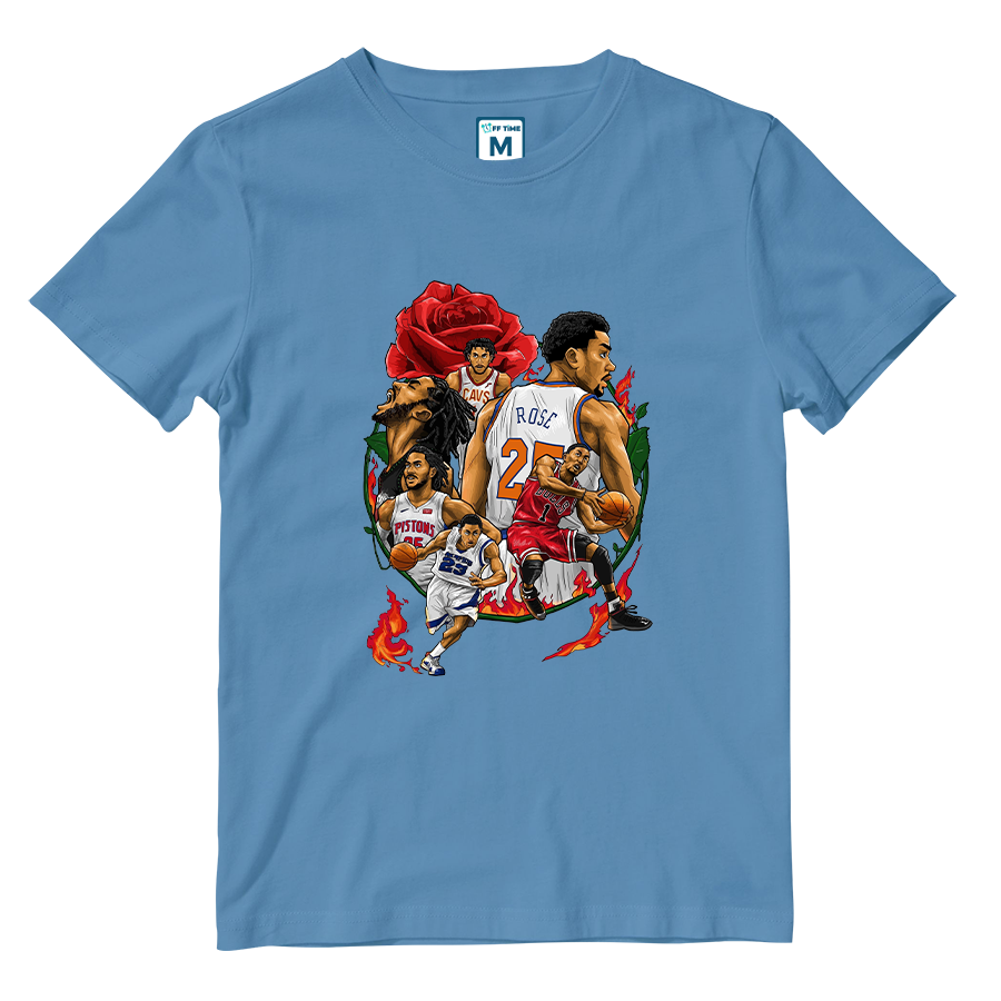 Cotton Shirt: Drose Collage NBA