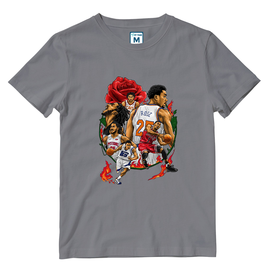 Cotton Shirt: Drose Collage NBA