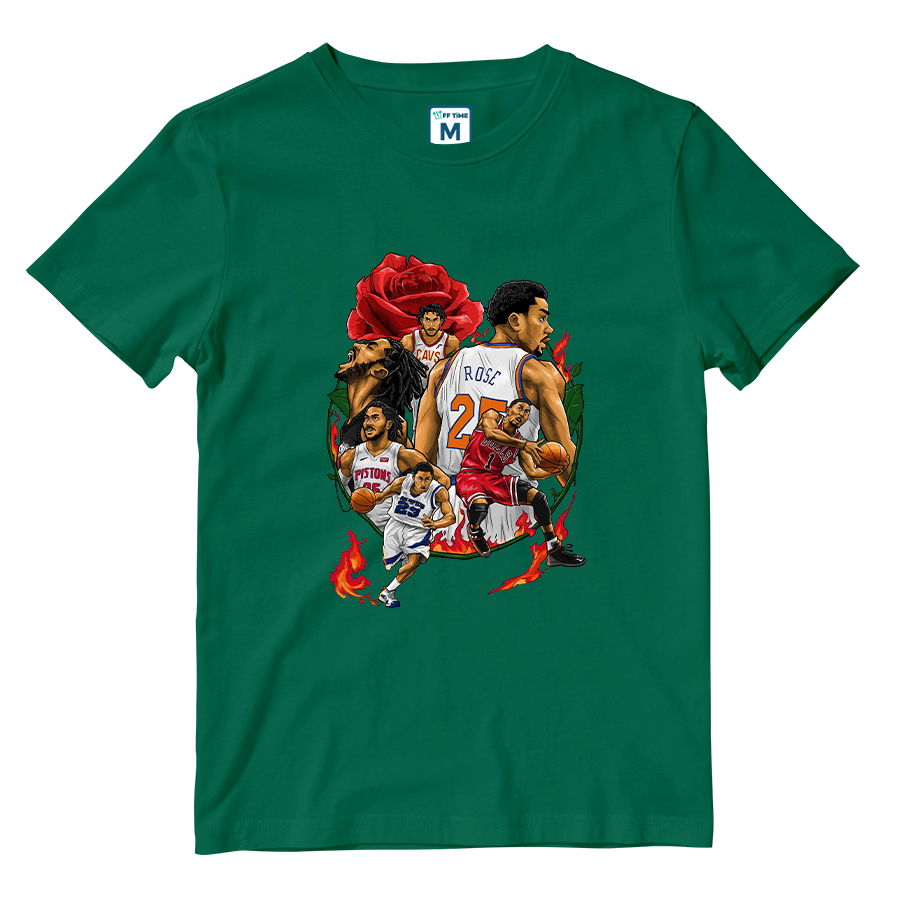 Cotton Shirt: Drose Collage NBA