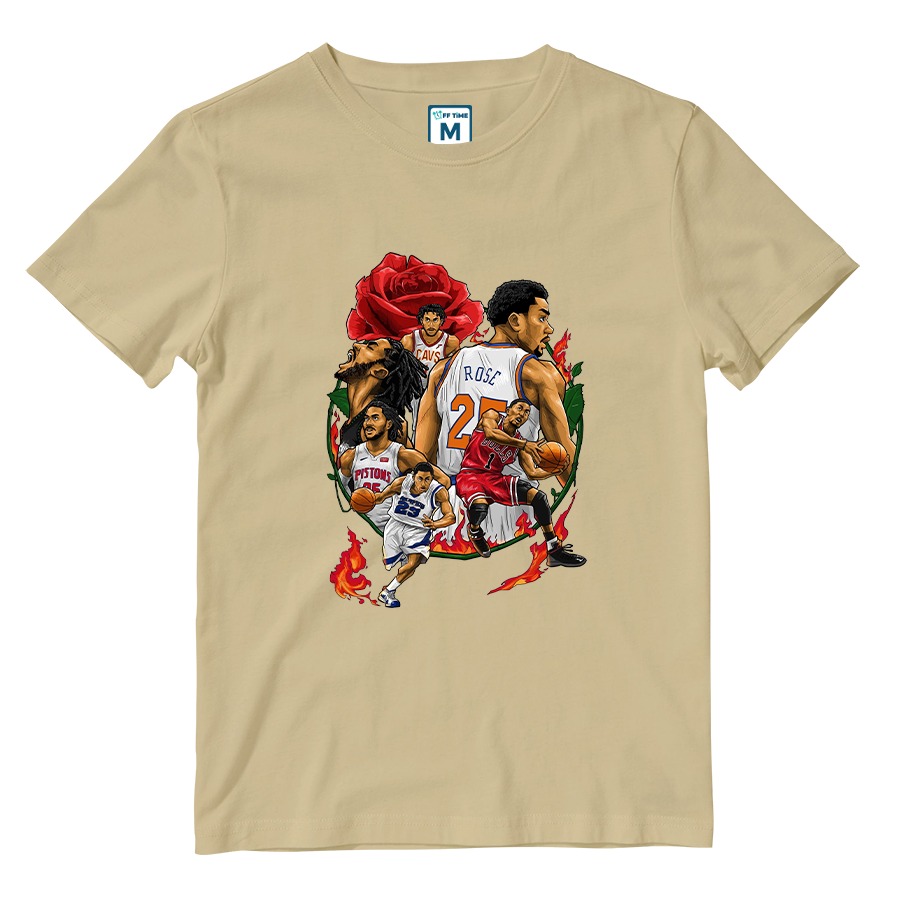 Cotton Shirt: Drose Collage NBA