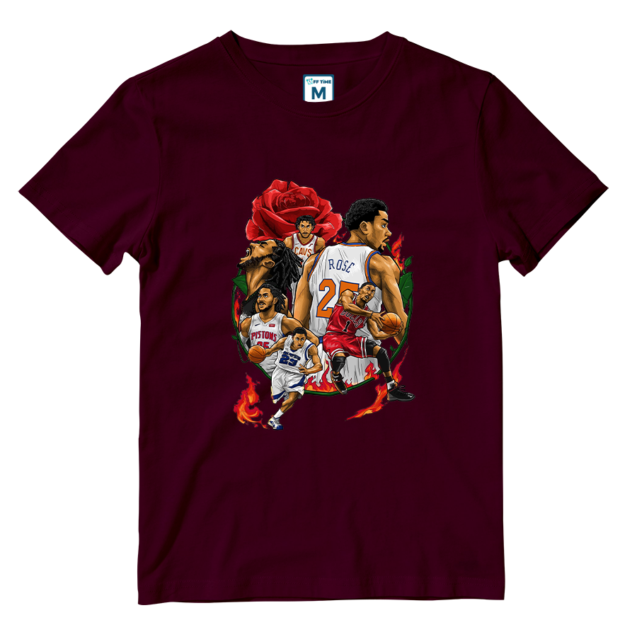 Cotton Shirt: Drose Collage NBA
