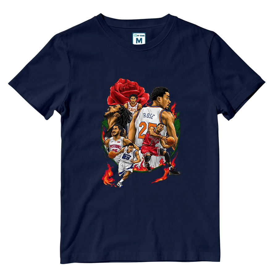 Cotton Shirt: Drose Collage NBA