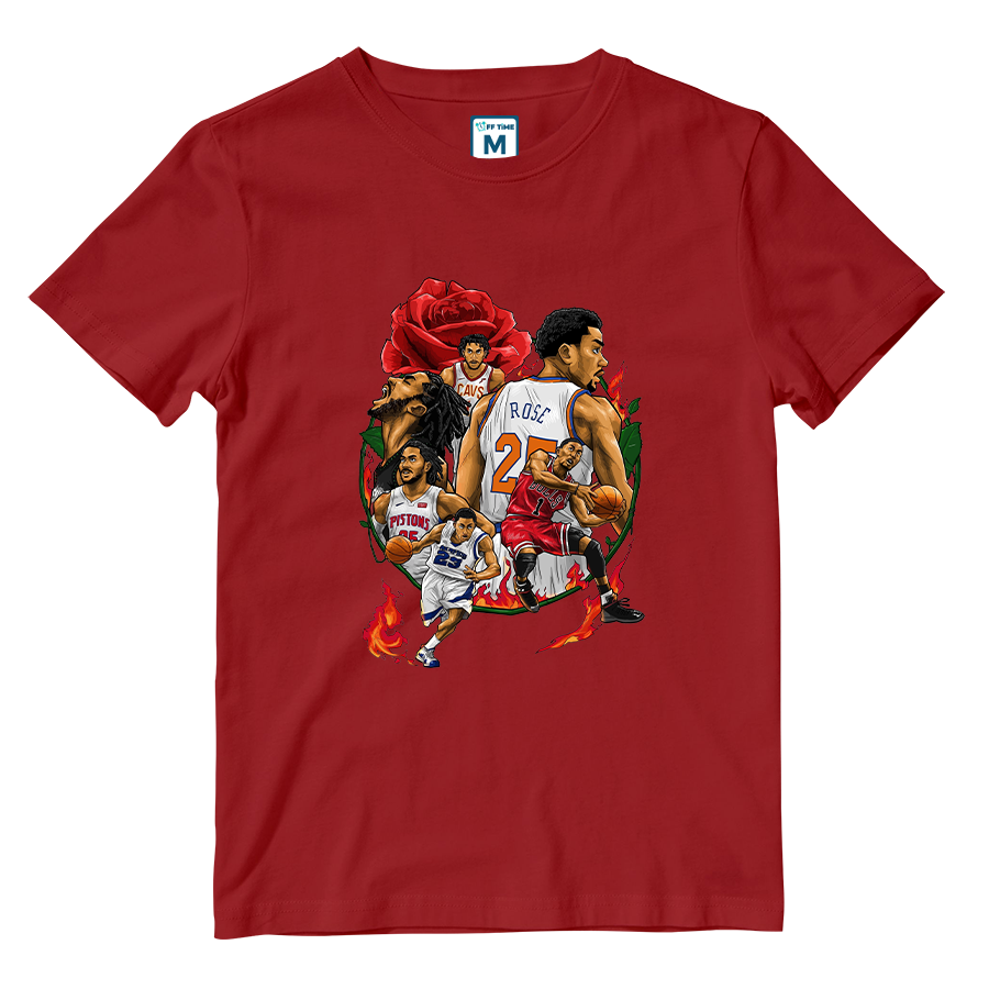 Cotton Shirt: Drose Collage NBA