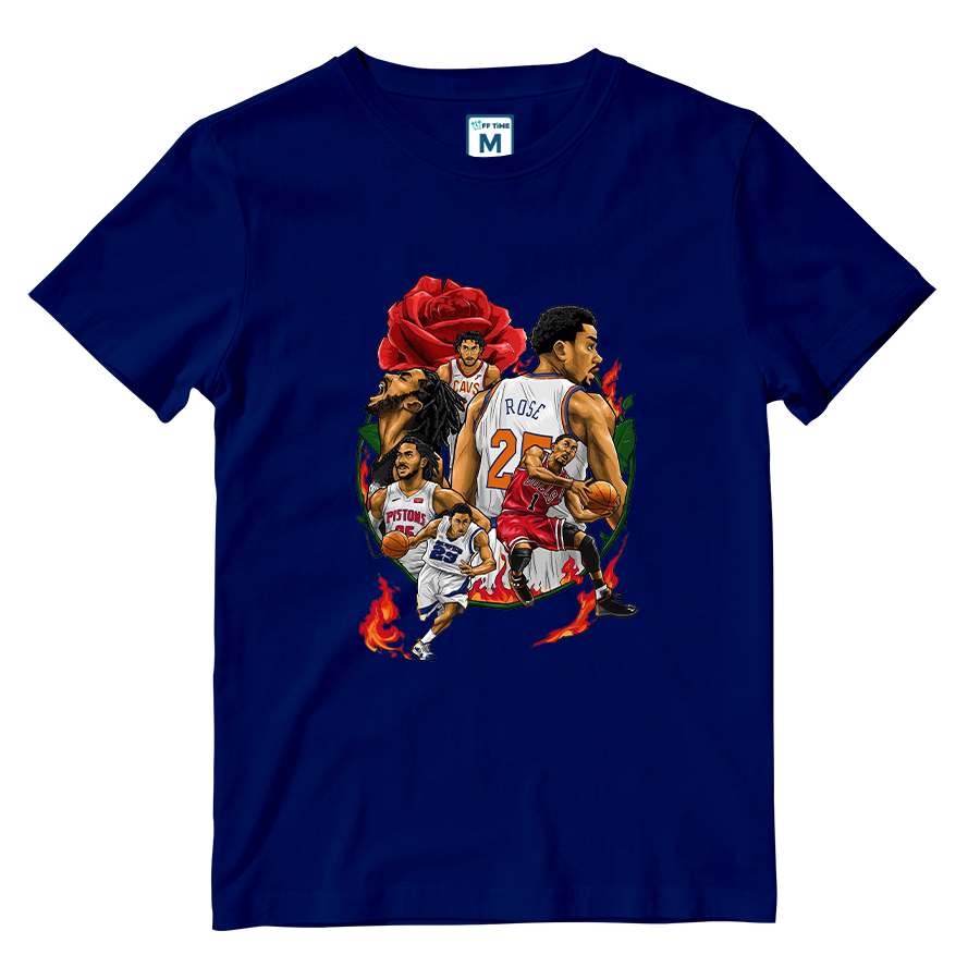 Cotton Shirt: Drose Collage NBA