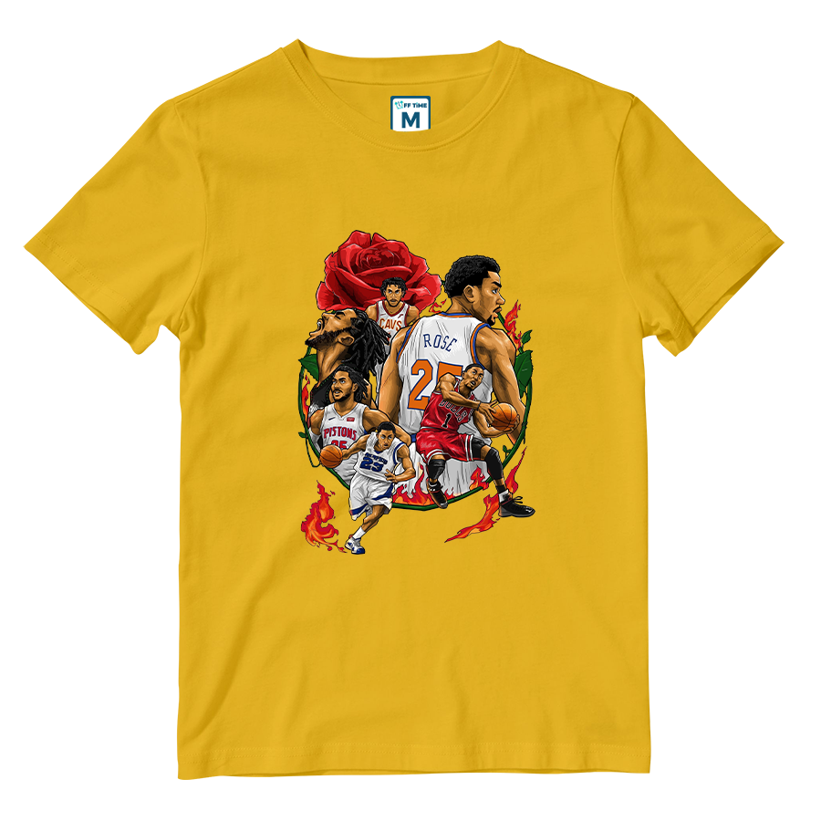 Cotton Shirt: Drose Collage NBA