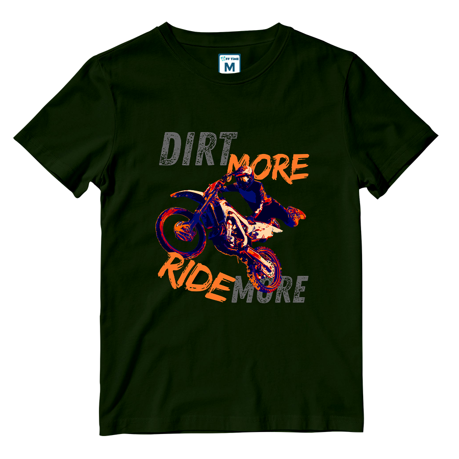 Cotton Shirt: DIRT MORE RIDE MORE