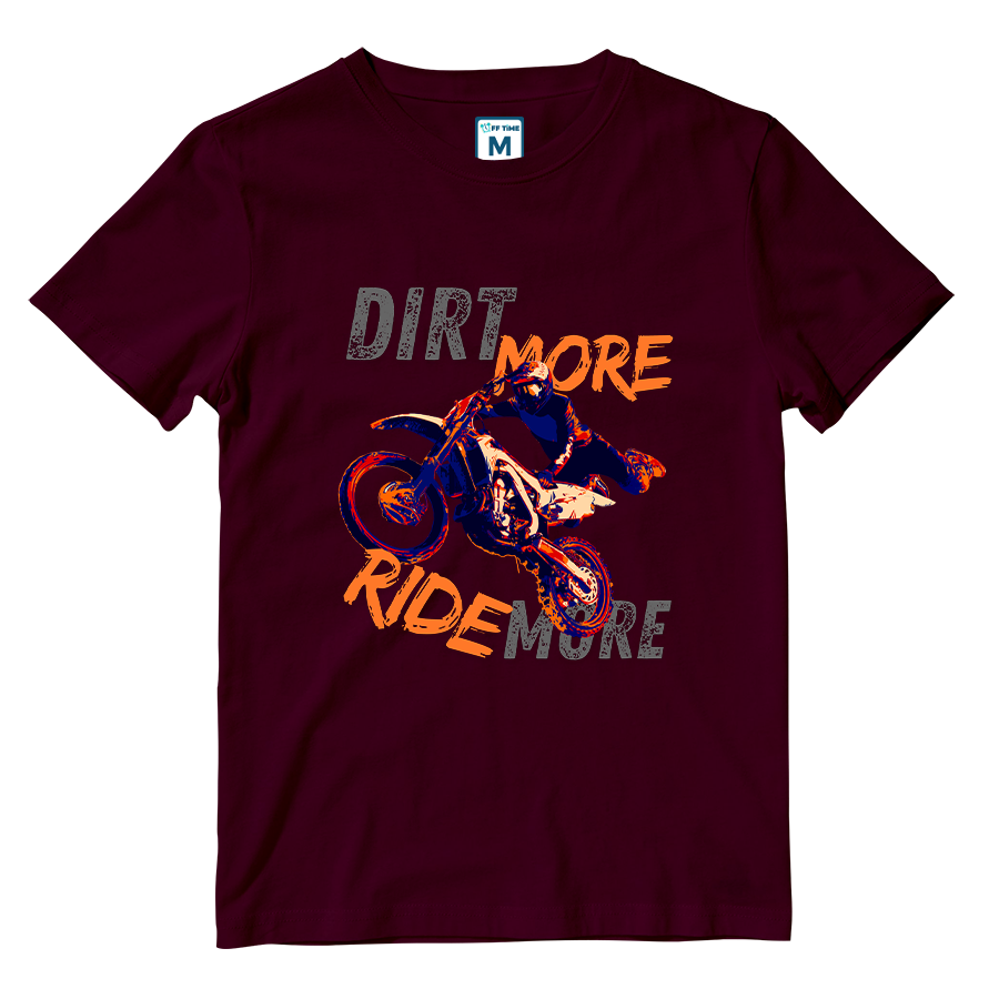 Cotton Shirt: DIRT MORE RIDE MORE