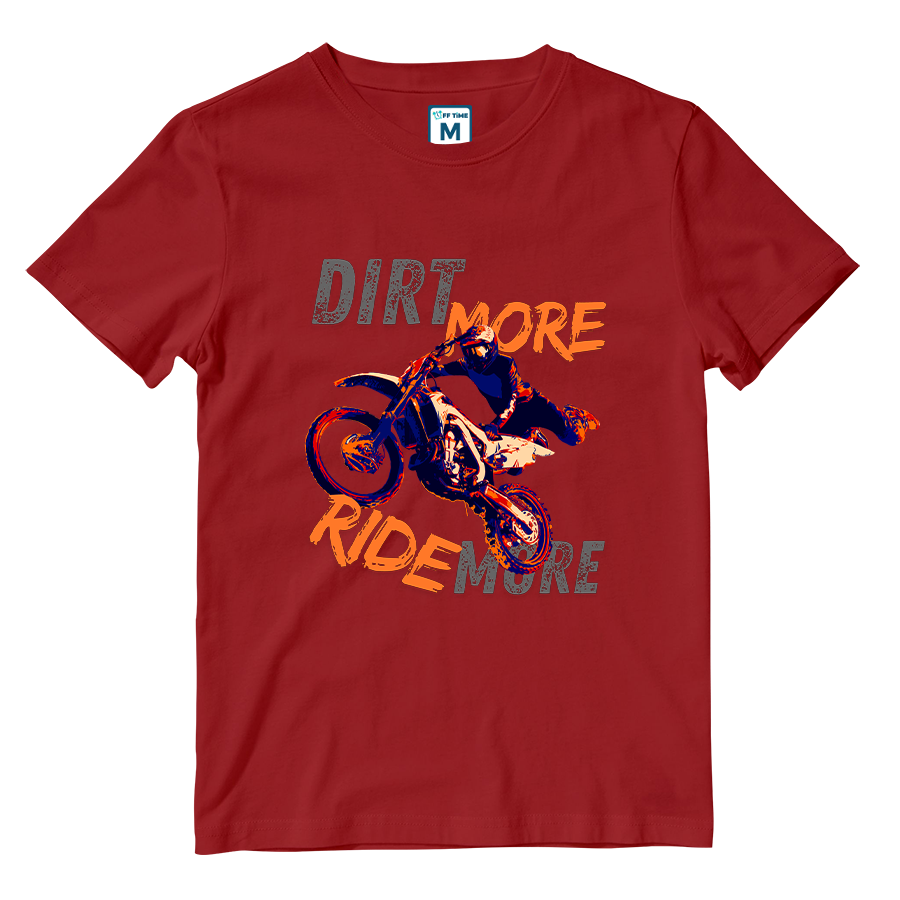 Cotton Shirt: DIRT MORE RIDE MORE