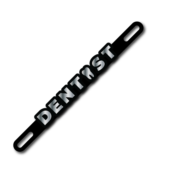 Car Plate Badge: Dentist Ver 2