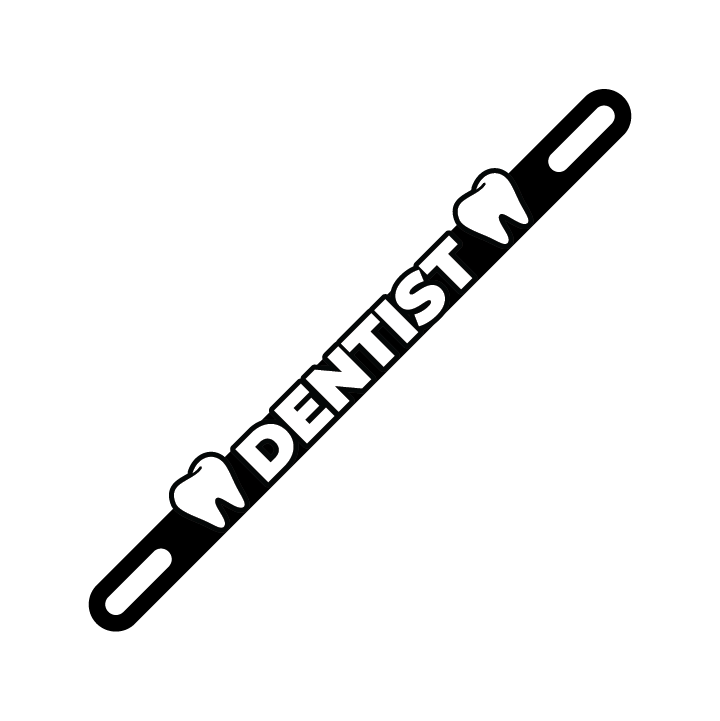 Car Plate Badge: Dentist