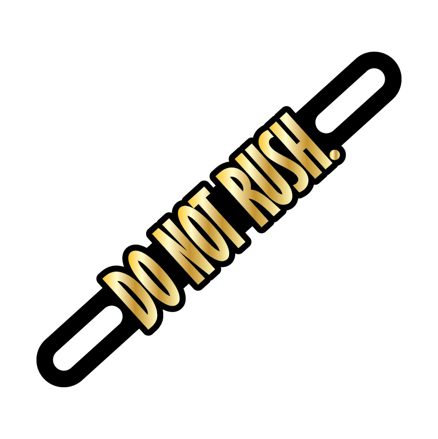 Motorcycle Plate Badge: Do Not Rush