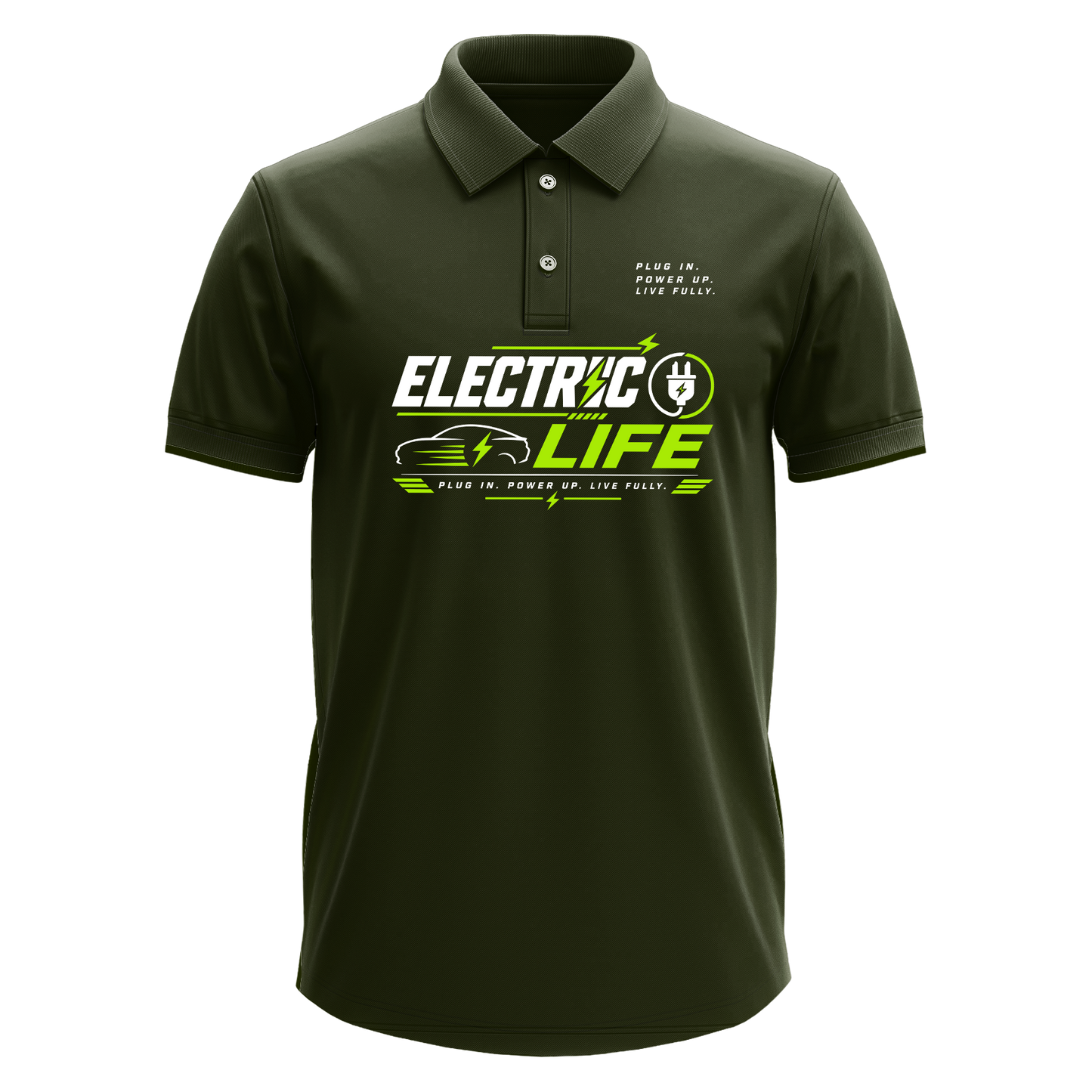 Drifit Polo Shirt: Electric Life
