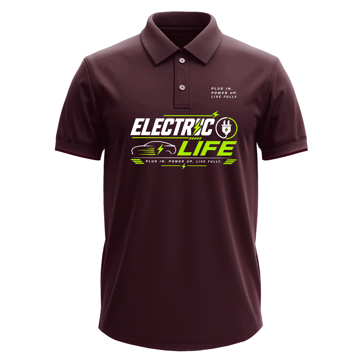 Drifit Polo Shirt: Electric Life