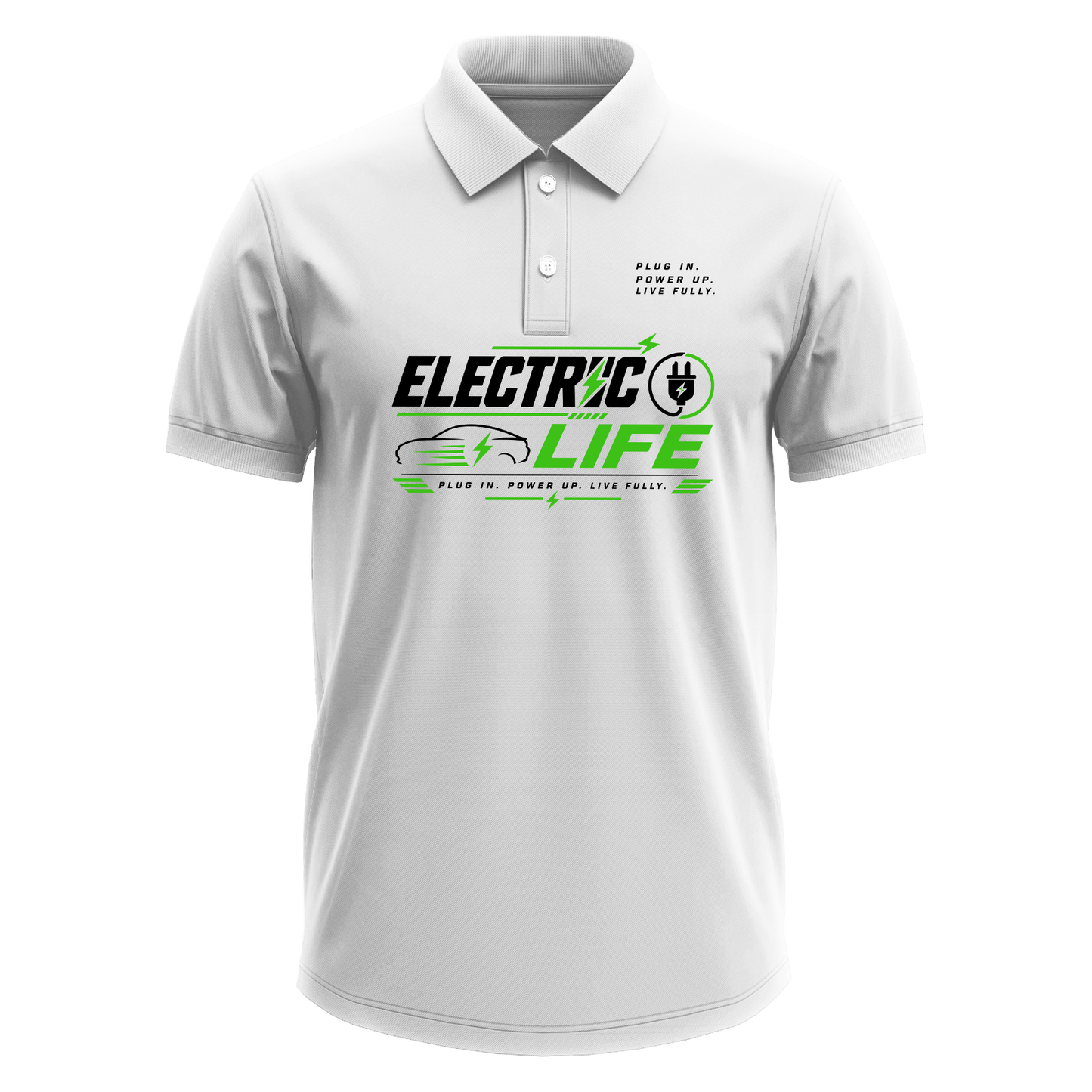 Drifit Polo Shirt: Electric Life