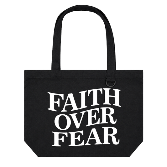 Landscape Tote Bag: Faith Over Fear