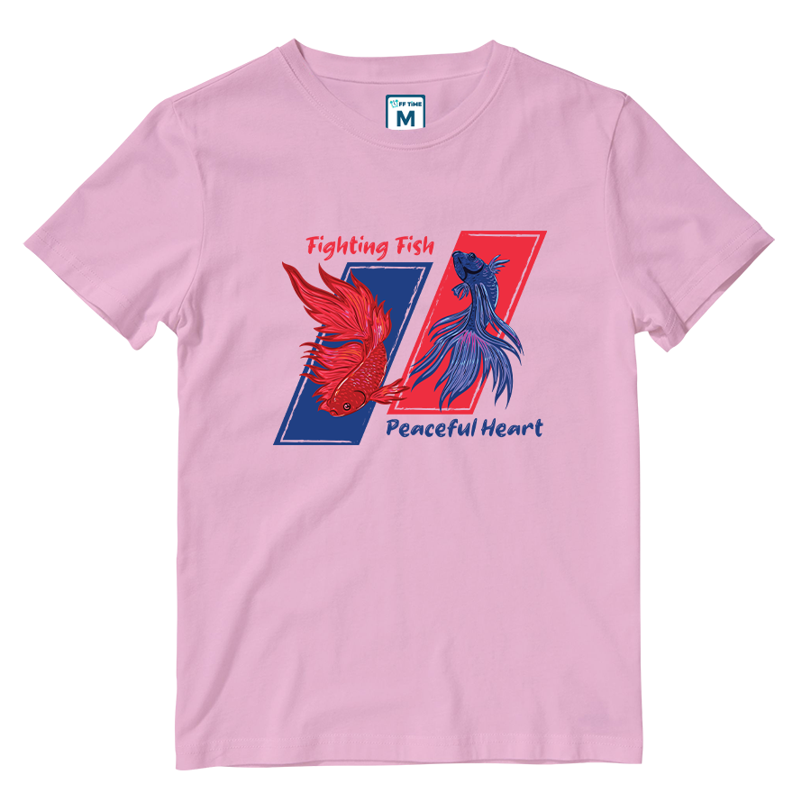 Cotton Shirt: Fighting Fish, Peaceful Heart