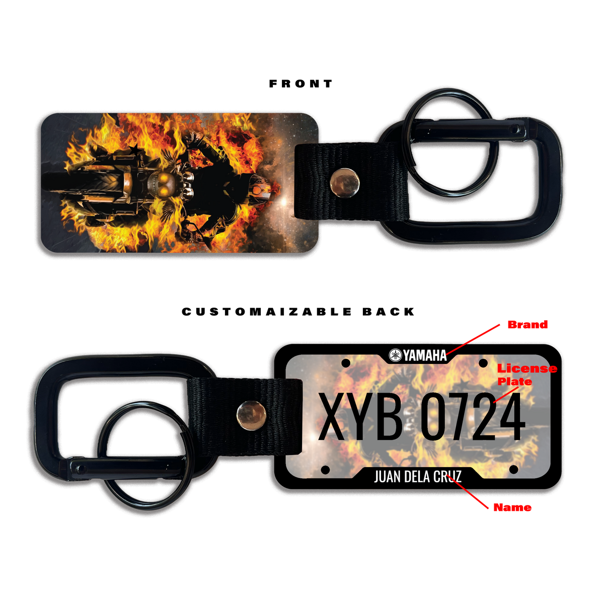 Motorcycle Tag: Flame Rider (Custom) – Off Time Apparel