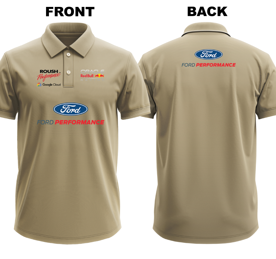 Drifit Polo Shirt: Ford Performance (Front and Back)