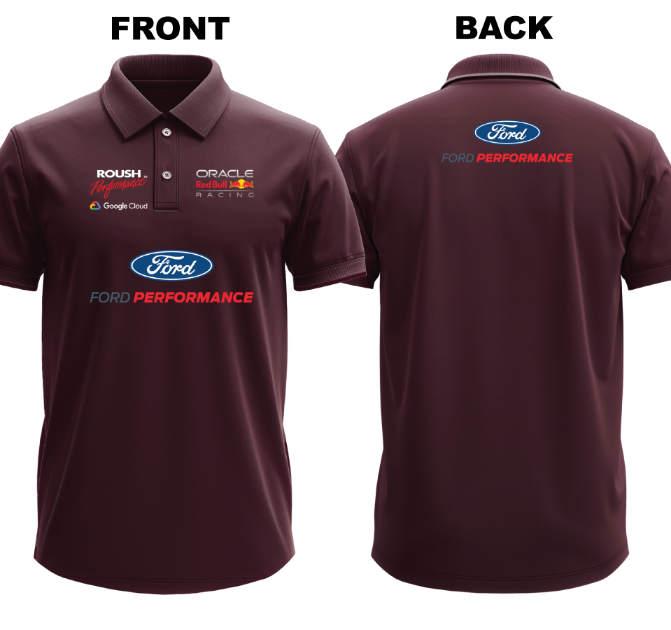 Drifit Polo Shirt: Ford Performance (Front and Back)