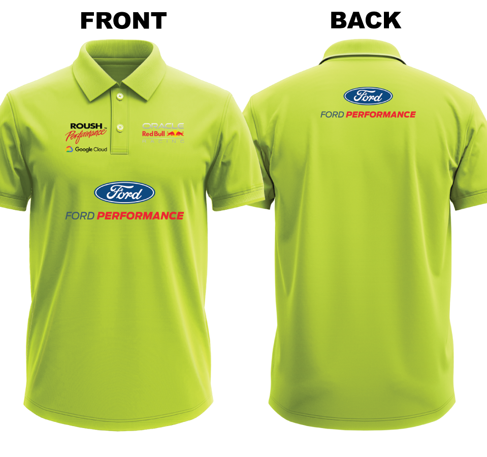 Drifit Polo Shirt: Ford Performance (Front and Back)