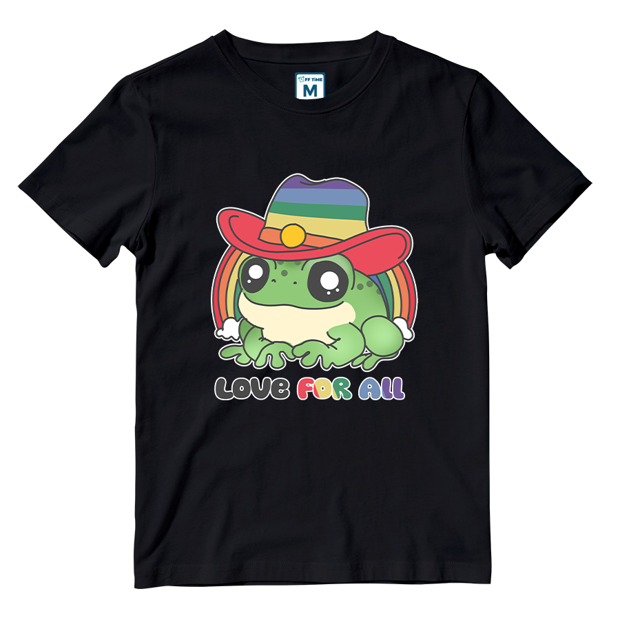 Cotton Shirt: Frog Rainbow