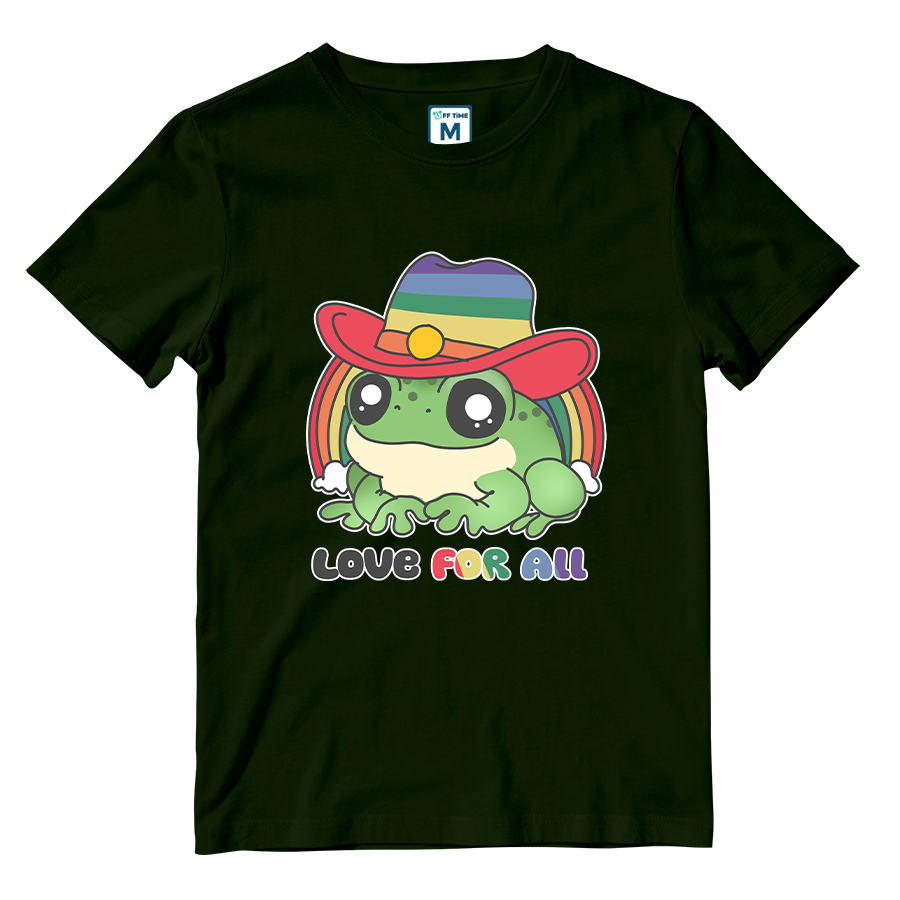 Cotton Shirt: Frog Rainbow
