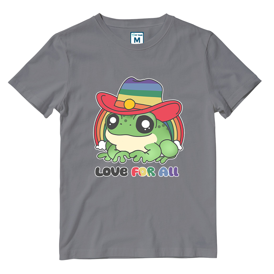 Cotton Shirt: Frog Rainbow